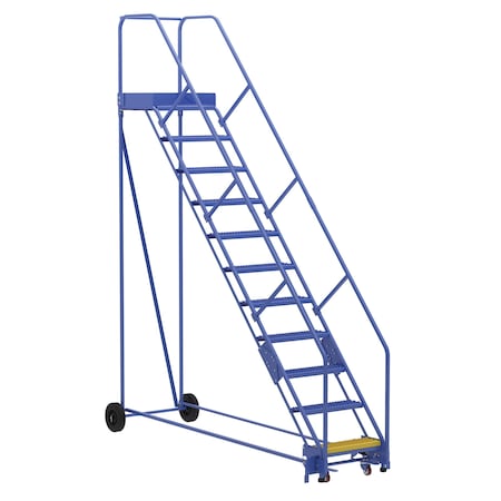Vestil 140 H Steel Warehouse Ladder, 50 deg Grip, 11 Step, 21", 11 Steps LAD-11-21-G-EZ